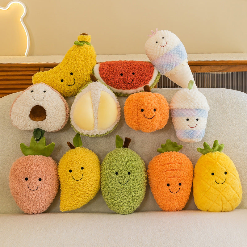 Cute Fruit & Dessert Plush Pillow